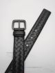 Perfect Fake Bottega Veneta Black Men's Intrecciato Leather Belt (3)_th.jpg